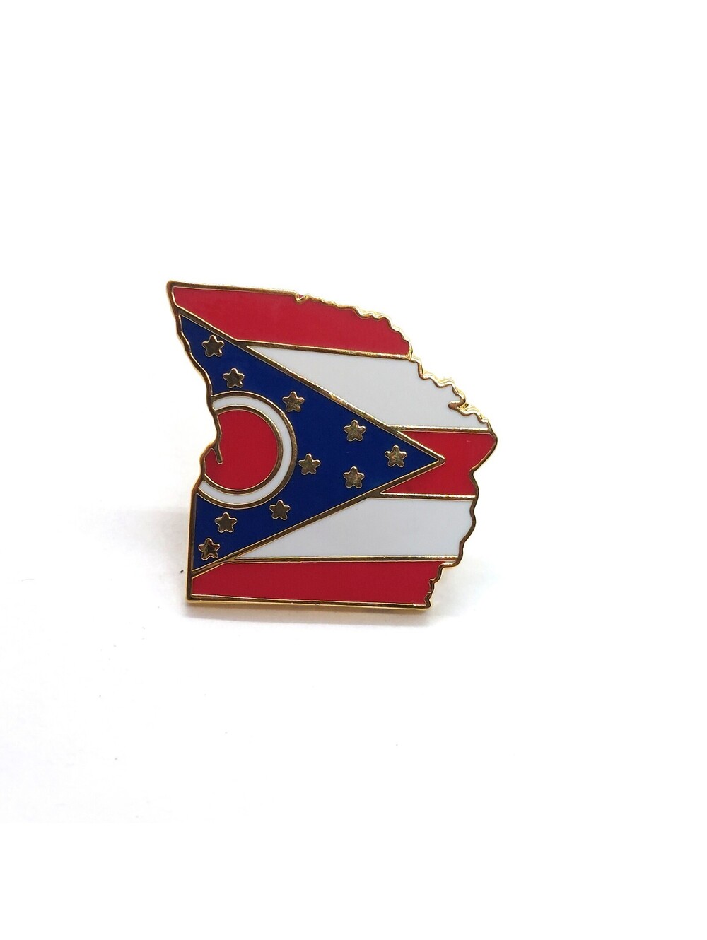 Ohio State Burgee Flag Buckeye Enamel Pin Swallowtail Travel Souvenir Lapel